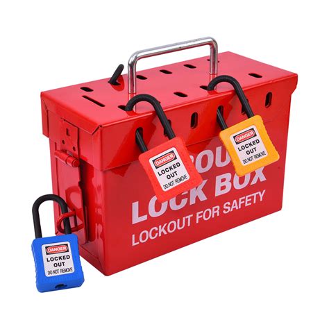 lockout box metal|lockout box for electrical.